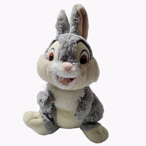 Disney Store Bambi Thumper Bunny 15 Inch Gray Rabbit Plush Easter Stuffed Animal